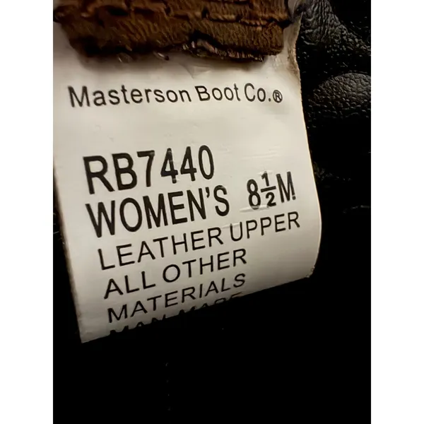 Masterson Boot Co. Brown Suede Western Cowboy Boots Women's‎ Size 8.5M - Image 7