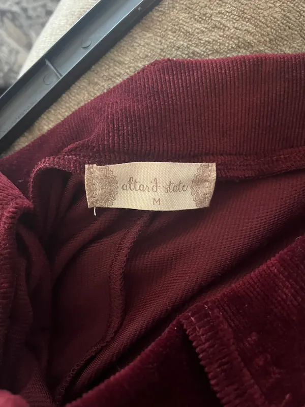 Altar’d State Maroon Lightweight Corduroy Skirt Size medium (bg2) - Image 4