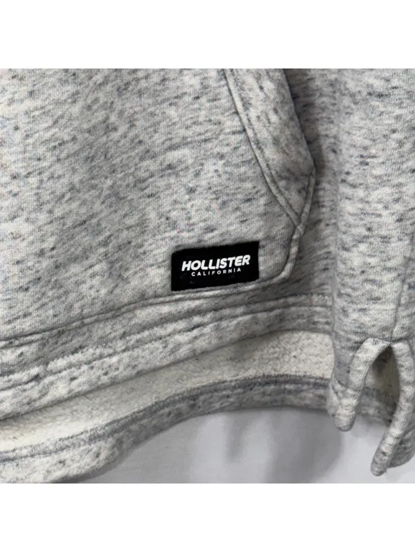 Hollister Gray Marled Pullover Hoodie Medium - Image 5