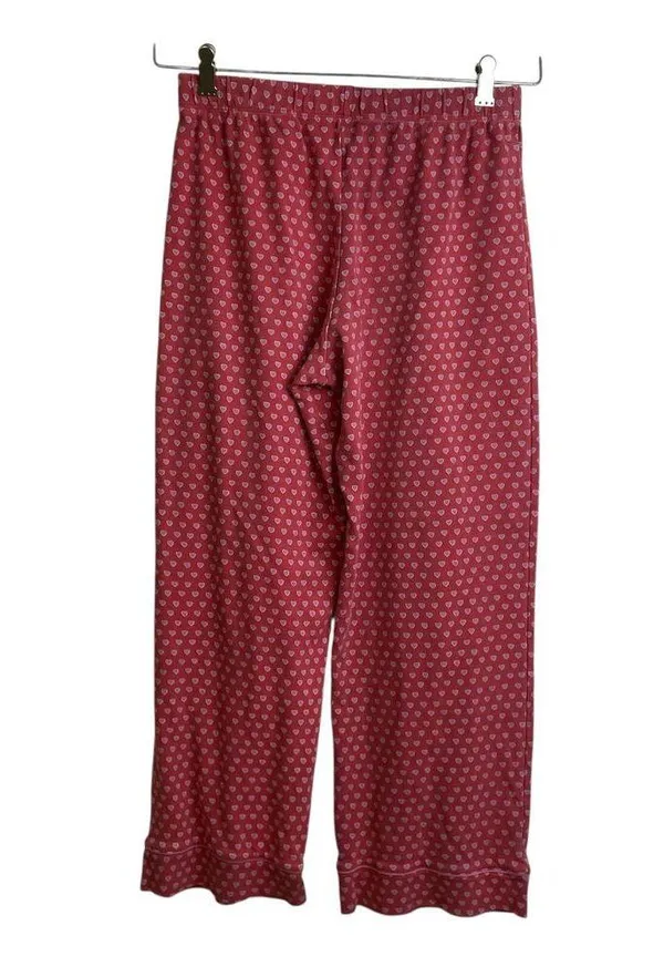 Roller Rabbit Womens Pajama Pants XS Red Hearts Pink Pull On Elastic Lounge Soft - Image 2