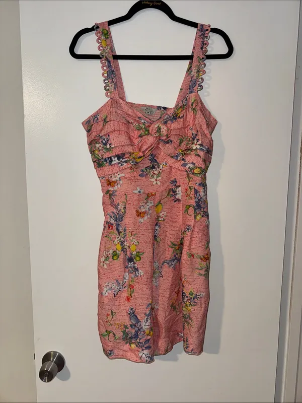 Ranna Gill Floral Linen Romper NWT Size Medium - Image 3