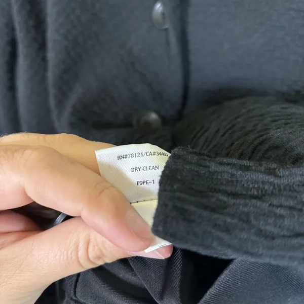 EILEEN FISHER Crinkle Textured Blazer Jacket Size S Black‎ Lining Stretch - Image 6
