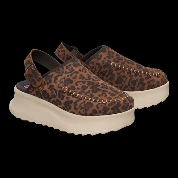 Hey Dude Leopard Print Delray Suede Clogs - Image 2