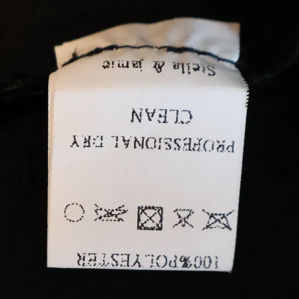 Stella Jamie Strapless Bodycon Dress Womens Size S‎ LBD Mesh Faux Leather Slit - Image 4