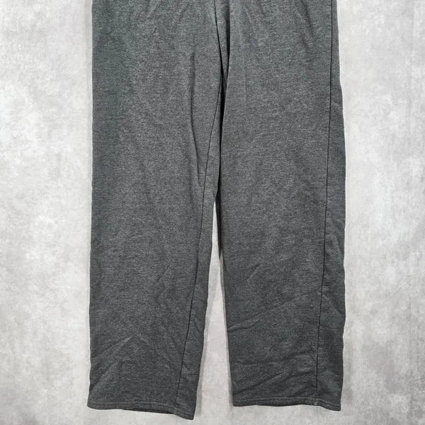 Hanes‎ Eco Smart Gray Pullon Wide Straight Leg Trousers Joggers Pants S Small - Image 4