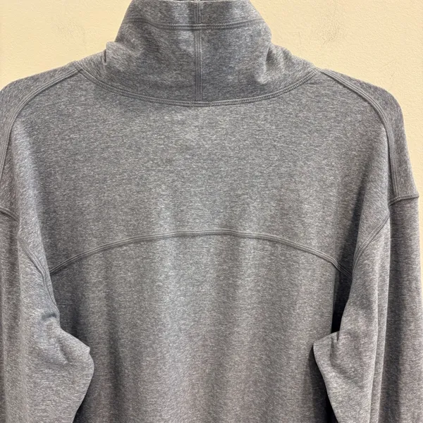 Lululemon Ready to Rulu‎ Pullover Funnel Neck Heathered Asphalt Grey 12 Sporty - Image 8
