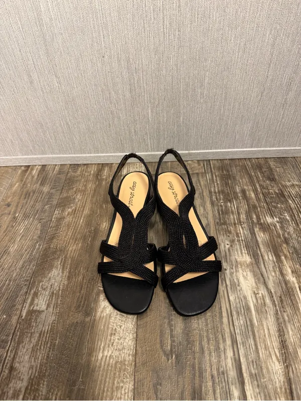 easy street Black Braided Slingback Sandal Size 8.5 - Image 16