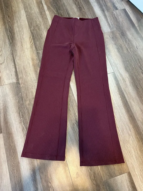 Lululemon Ribbed Softstreme Flared Pants in Garnet Red - Image 2