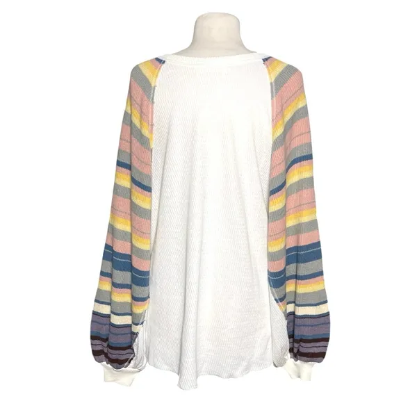 NWT WE THE FREE x FREE PEOPLE Women’s Boho Rainbow Dreams Thermal Top - Image 5