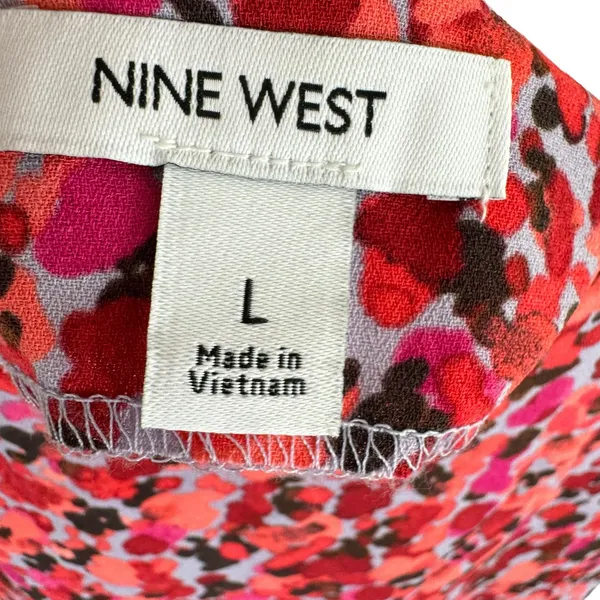 Nine West Pink Speckled Spaghetti Strap Lightweight Tank‎ Blouse Size L - Image 3
