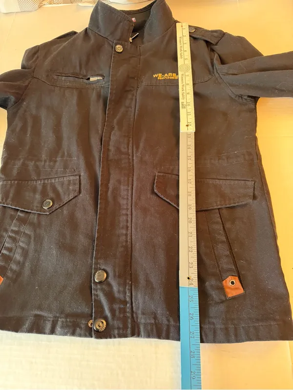 Black we.are denim utility/military Jacket Y2K 2008 - Image 9