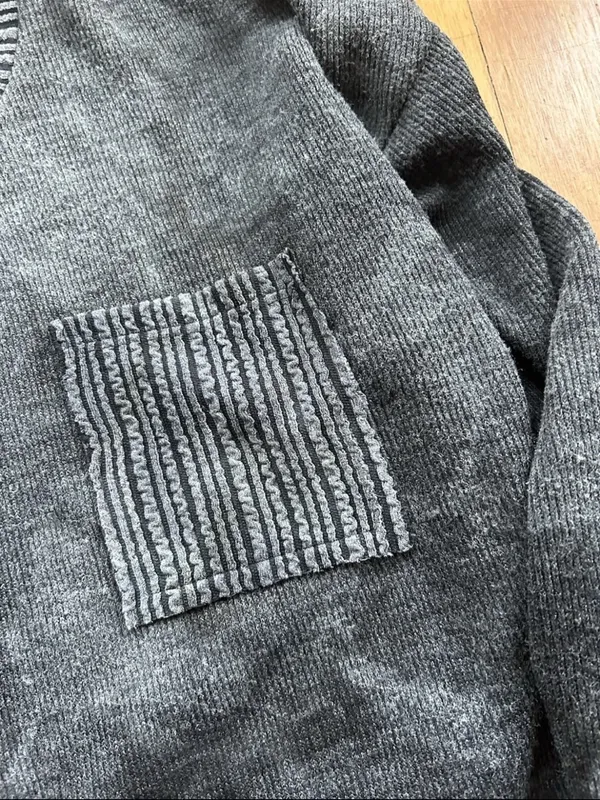 NWT pol tasteful discovery charcoal sweater small cotton - Image 2
