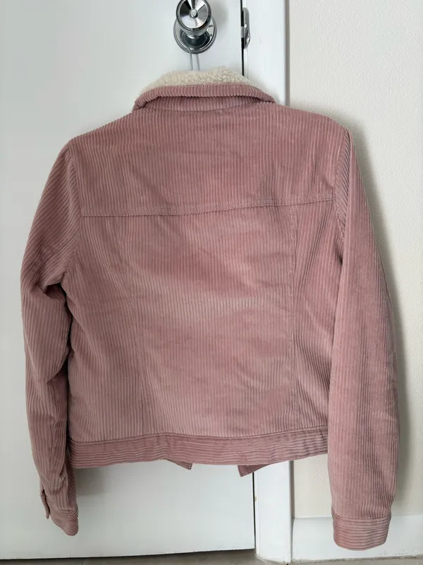 Abercrombie & Fitch Pink Corduroy Sherpa Jacket - Image 2