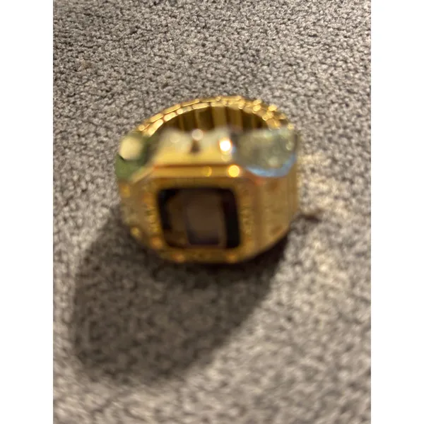 Vintage Gold Tone Digital Ring Watch Quartz Novelty Expansion Band Retro Jewelry - Image 2