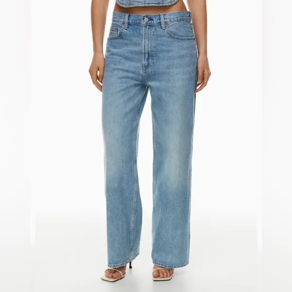 DENIM‎ FORUM ARITZIA the 90s lo-rise baggy wide jean size 23 7 Yrs Bleu taboo - Image 3