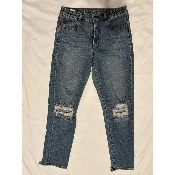 American Eagle Jeans Womens Size 6 Blue Cotton Stretch Hi Rise Artist - Image 2