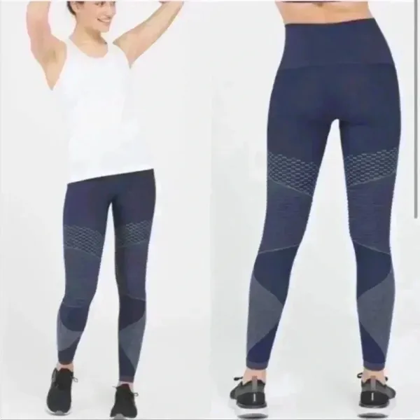 SPANX Women's Indigo Sky Seemless Moto Look‎ at Me Now Leggings Size Small NWT - Image 3