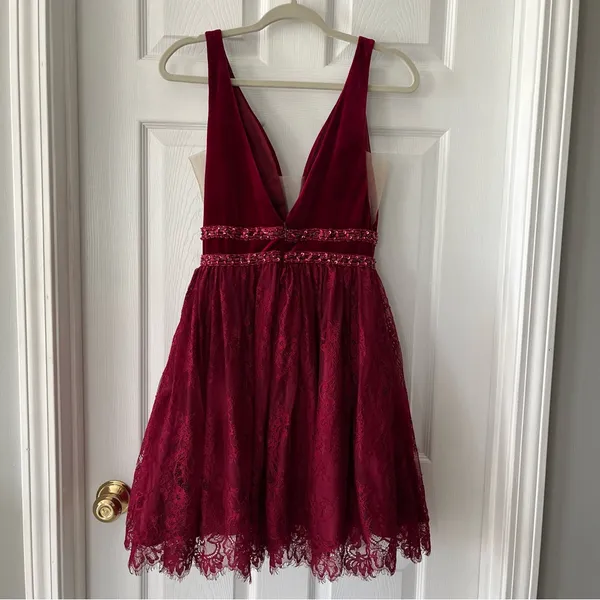 Coya Collection Burgundy Fairy Grunge Mini Dress Womens Size Small NEW‎ *FLAW - Image 10