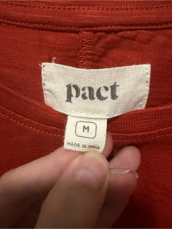 Pact Organic Cotton Long Sleeve Top Rust Medium Slow Fashion - Image 3