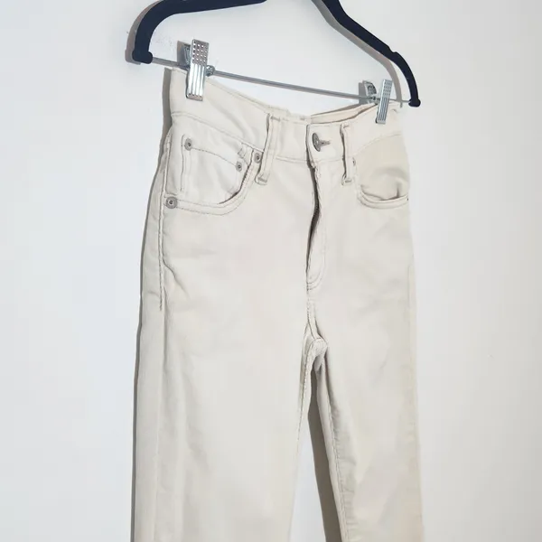 Moussy Vintage Cream Corduroy Skinny Pants Size 25 - Image 4