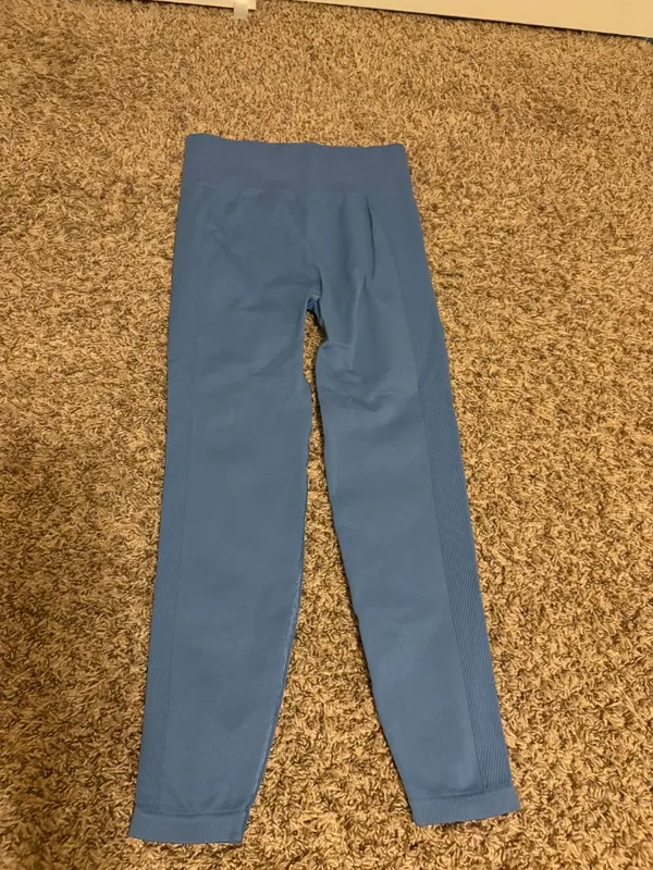 YPB Athletic Leggings Medium Powder Blue Abercrombie & Fitch Activewear Casual - Image 2