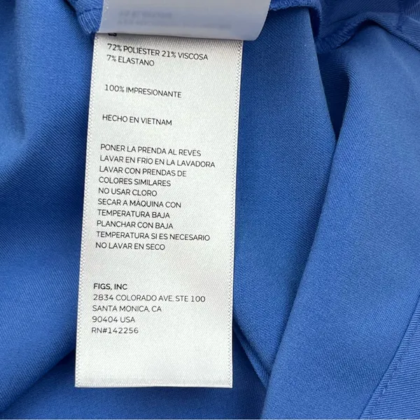 FIGS Catarina One Pocket Womens Scrub Top‎ Ceil Blue Shirt XXL NEW *EMBROIDERED - Image 9