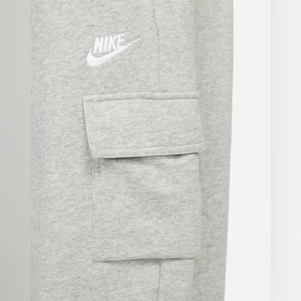 Nike Sportswear Club Fleece Cargo Jogger Sweatpants in Gray Size Medium - Image 4