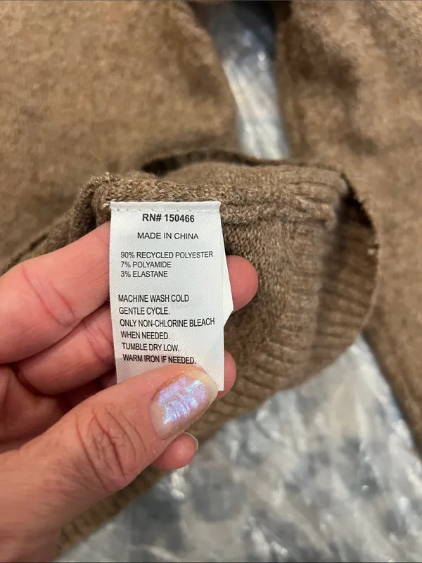 Market & Spruce Heathered Brown Scoop Neck Sweater size small. - Image 9