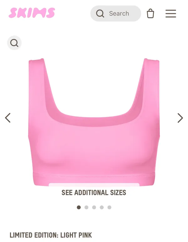 SKIMS Signature Swim tank bikini top light pink - Image 7