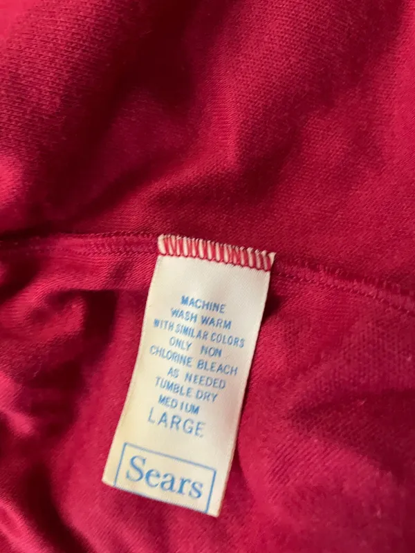 Vintage Sears Crop Two Piece Set Red Size L - Image 3