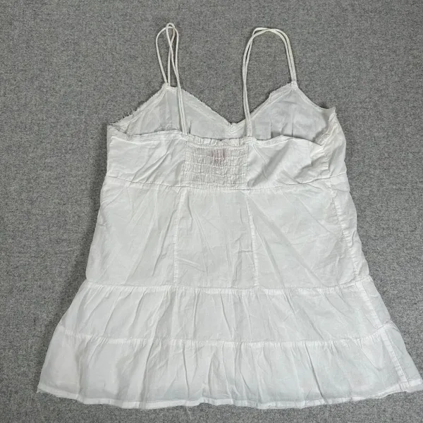 Vintage Y2K Mossimo Large Cami Tank Top Womens White Fairycore Grunge Coquette - Image 7