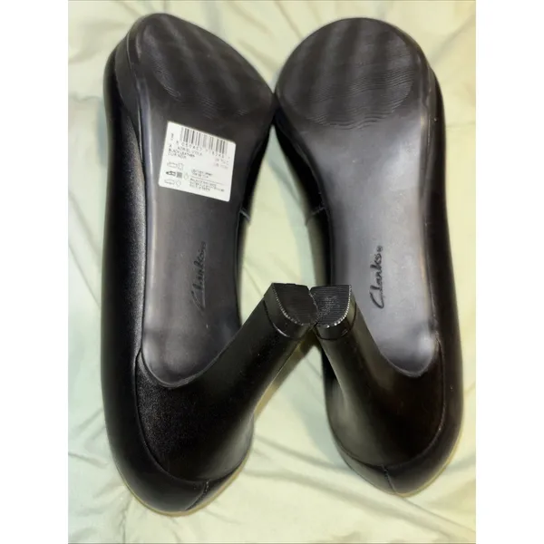 Clarks Women's Adriel Viola Dress Pump Black Leather Sz 10 - Image 11