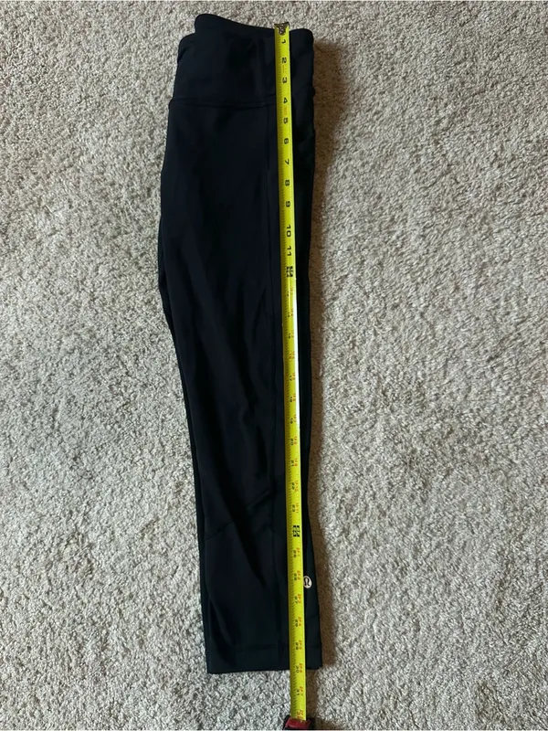 Lululemon Black Athletic Crop Leggings - Image 6