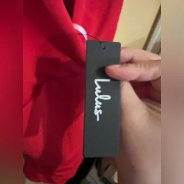NWT‎ Lulus red mini dress L - Image 4