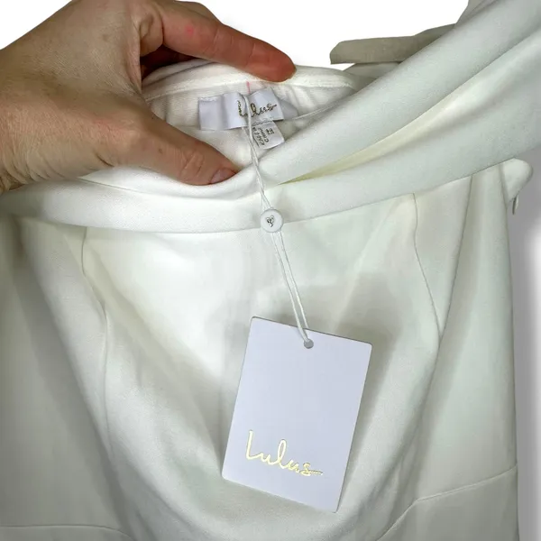 NEW Lulus Bridal Exceptional Romance White Off-the-Shoulder Mermaid Maxi Dress - Image 9