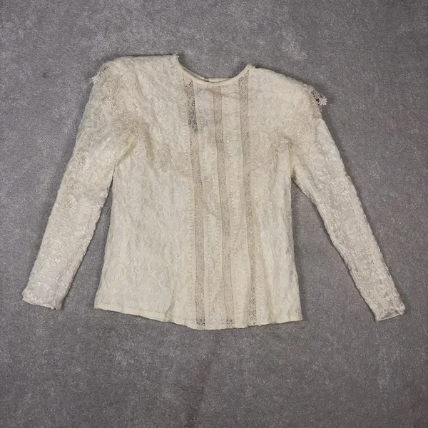 Vintage Scott McClintock Victorian Granny Lace‎ Blouse SZ 8 Bridgerton - Image 3