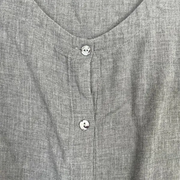 Pure Jill by J Jill 100% Cotton Button Front Side Slit Soft Cozy Blouse Top Sz L - Image 2