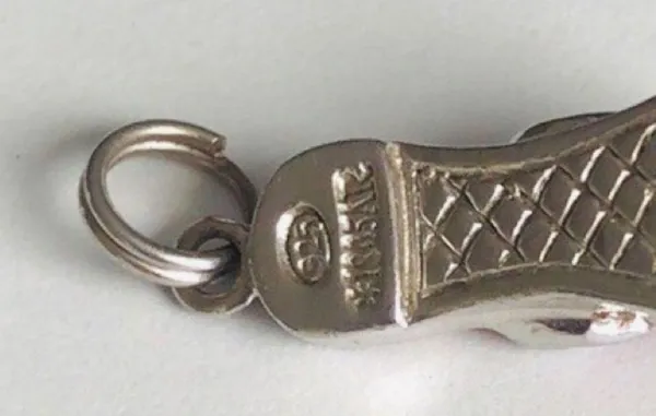 925 Sterling Silver Pink Flip Flop Pendant Charm - Image 7