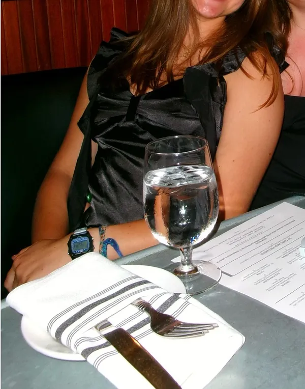 Black Satin Amazon Dress - Image 6