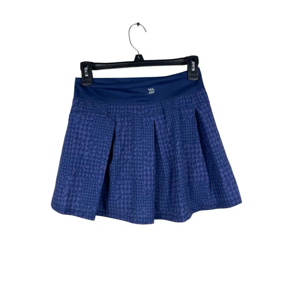 All In Motion Women’s XL (14/16) Purple Blue Houndstooth Active Skort - Image 2