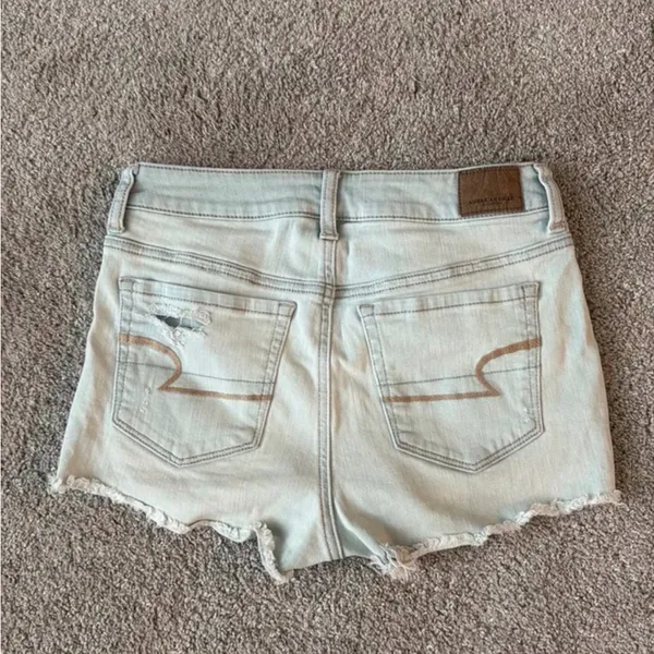 American Eagle Light Wash Denim Shorts - Image 2