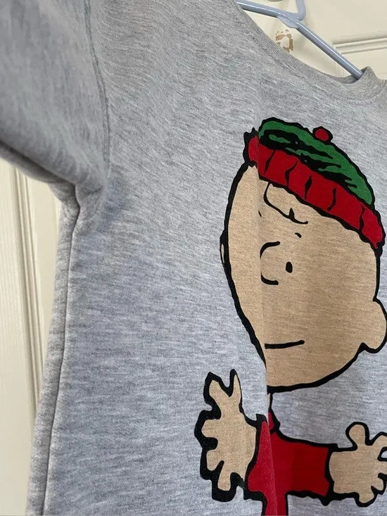 Peanuts Christmas Charlie Brown Gray Sweater size XS - Image 5