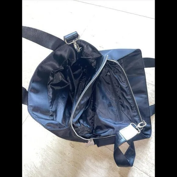 Versace Parfume Crossbody Nylon Bag‎ Saddle Bag Black Designer - Image 6