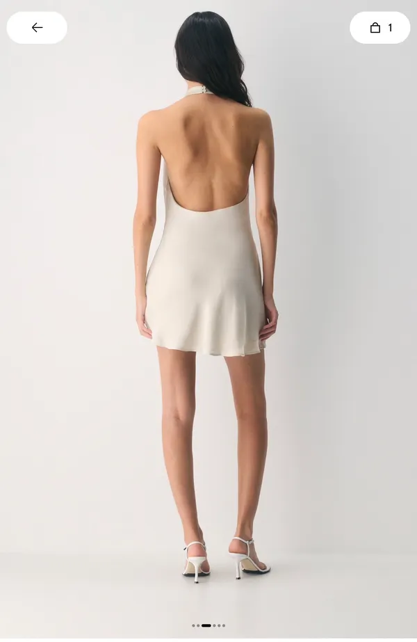 Aritzia Audience Babaton Satin Mini Dress - Image 2