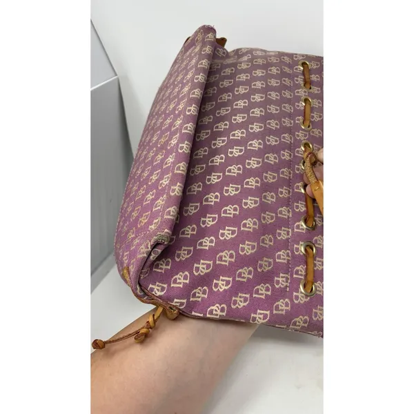 vintage dooney and bourke pink DB signature shoulder bag WEAR TO CORNERS , Y2K - Image 13