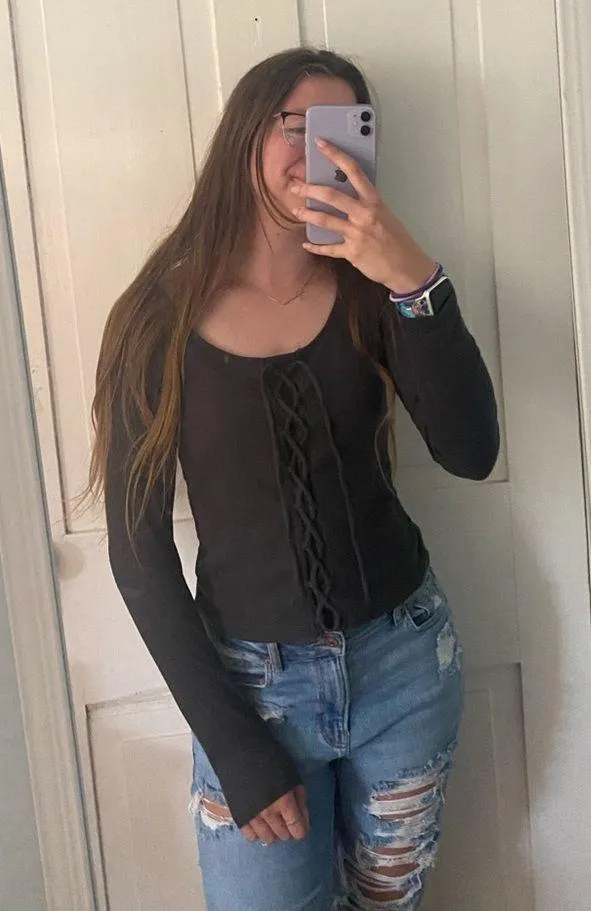 Aeropostale Gray Long sleeve shirt - Image 3