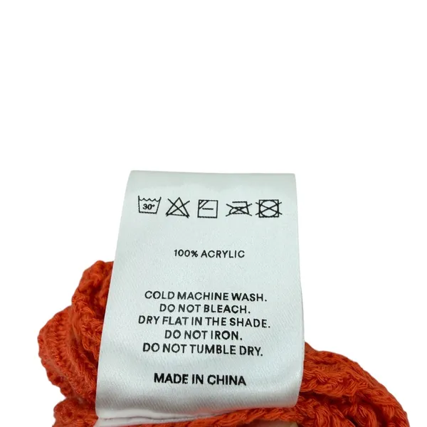 Peppermayo Sunriser Crochet Mini Dress Red Orange Cutout Ring Long Sleeve S/M - Image 8