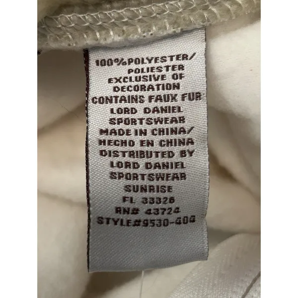 Le Moda Ivory Fleece Faux Fur Trim Zip Cape Poncho Pom Poms Pockets One Size NWT - Image 6