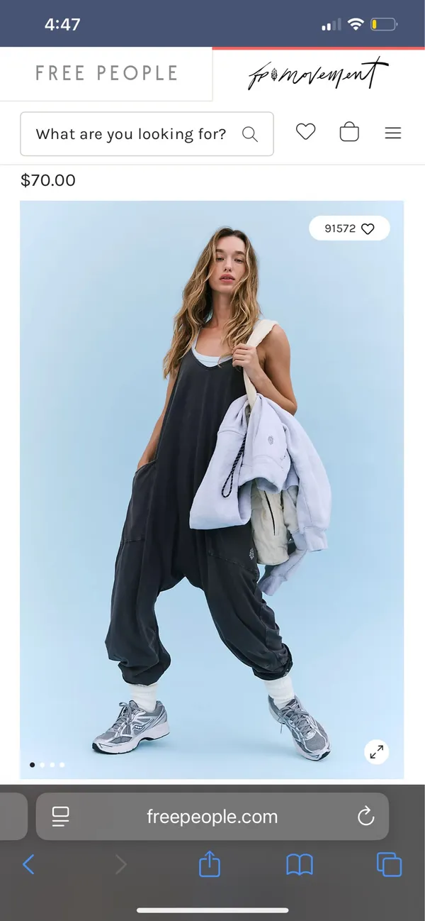 FP Movement Hot Shot Onesie in Washed Black - Image 4