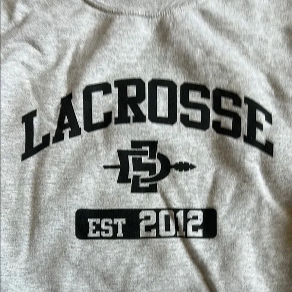 Gildan Gray Crewneck Sweater San Diego Lacrosse - Image 3